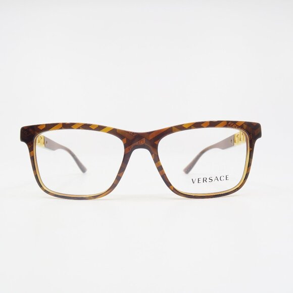 Versace VE 3319 5354 53mm Brown Monogram Logo New Women's Eyeglasses. - Picture 2 of 9